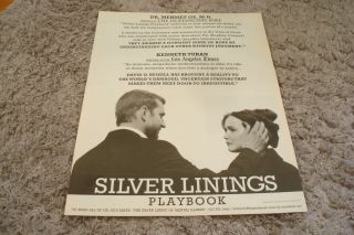 Silver Linings Playbook Oscar Ad Bradley Cooper Lincoln Tommy Lee Jones Thaddeus