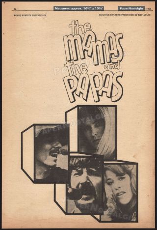 The Mamas And The Papas_original 1966 Trade Ad / Poster_dunhill Records Promo