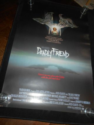 Deadly Friend Kristy Swanson Wes Craven Horror Rolled One Sheet Poster 2