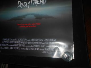 Deadly Friend Kristy Swanson Wes Craven Horror Rolled One Sheet Poster 5