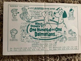Disney’s One Hundred And One Dalmations Movie Flyer
