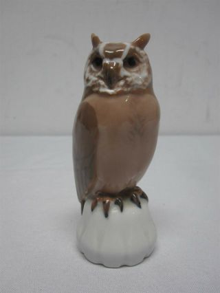 Bing,  Grondahl Signed " Mr " 1800 4 1/2 " Great Horned Owl Figurine