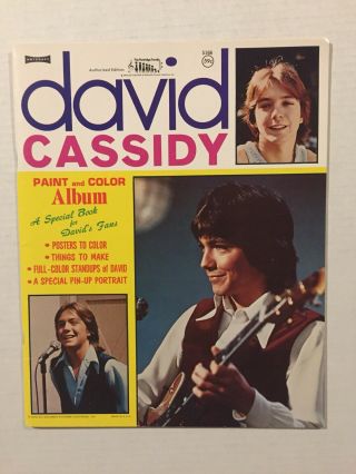 Vintage - David Cassidy Paint And Color Album - Artcraft 1970