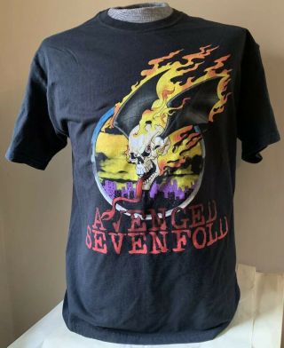 Avenged Sevenfold Death Metal Band Album Shirt,  Bat Skull,  Black,  Adult Large