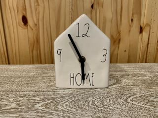 Rare Rae Dunn Home Ceramic Birdhouse Clock 2019 White