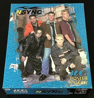 Nsync Justin Timberlake 300 Piece Poster Puzzle Milton Bradley Vintge