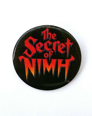 Rare Vintage 1982 The Secret Of Nimh Movie Promo Pin - Don Bluth Button