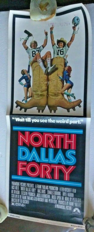 North Dallas Forty 1979 14x36 Movie Poster Nick Nolte Mac Davis