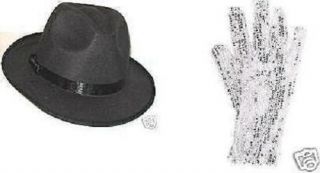 Michael Jackson Sequin Glove,  Fedora Hat Billie Jean