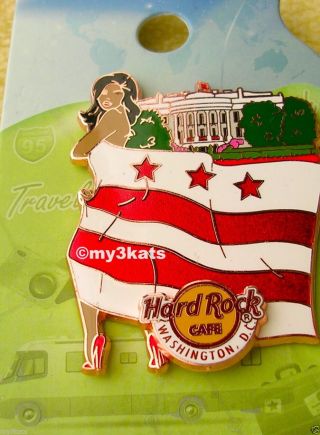 Hard Rock Cafe Washington Dc Landmark Flag Girl Series Pin 2015 Le300