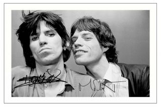Mick Jagger & Keith Richards Signed 6x4 Photo Print Autograph The Rolling Stones