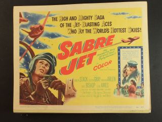 1953 Sabre Jet Movie Lobby Title Card Robert Stack Coleen Gray