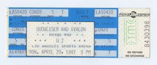 U2 Ticket 1987 Apr 20 Joshua Tree Tour Los Angeles Sports Arena