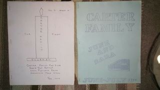 2 Vintage 1973 Carter Family Fan Club Newsletters