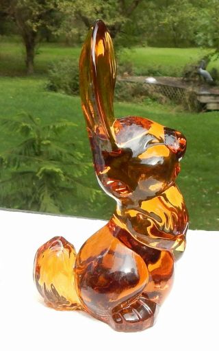 Viking Glass Amber Thumper Rabbit 2