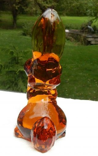Viking Glass Amber Thumper Rabbit 3