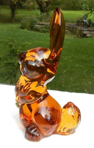 Viking Glass Amber Thumper Rabbit 4