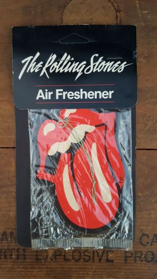 Vtg 1983 Rolling Stones - Musidor Medo Hanging Air Freshener Factory