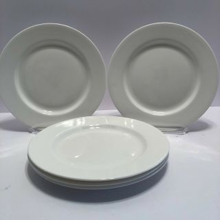 Studio Tu Cascade Fine Bone China 8 1/2” Salad Plate Set Of 5 White