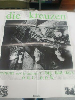 Die Kreuzen Cement Promo Poster Touch And Go - 1991 Alternative Rock