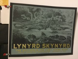 Lynyrd Skynyrd.  Silk Screen Concert Poster.  St Augustine Amphitheater