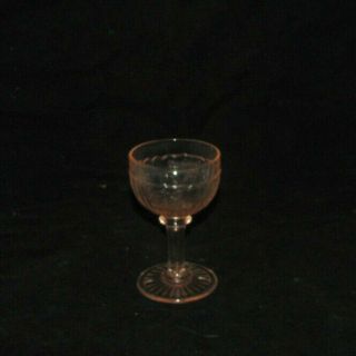 Vintage Pink Depression Glass Goblet 4 Inches