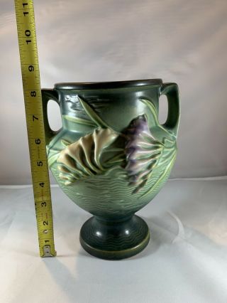 Vintage Roseville Pottery Freesia Green Urn 196 - 8