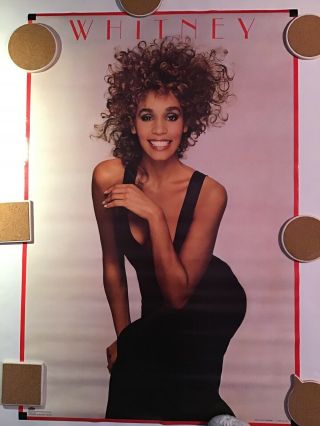 Vintage Whitney Houston Poster 24 " X 36 ",  Design Nancy Greenberg - 1987