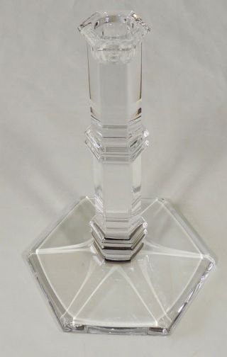 Tiffany & Co Germany 8 " Windham Cut Crystal Candle Stick Holder Signed Euc