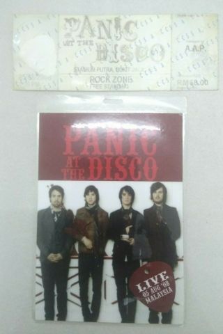 Panic At The Disco - Ticket Stub & Pass (live In Malaysia August 05,  2008)