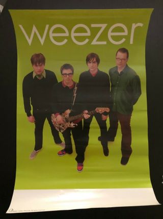 Weezer Green Us Promo Poster 2001 No Holes Never Hung 11x17