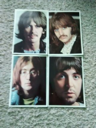 Beatles 1968 White Album 4 8x10 Color Portraits