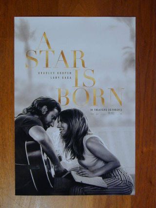 A Star Is Born 2018 Movie Poster Lady Gaga Bradley Cooper 11 " X 17 " Rolled