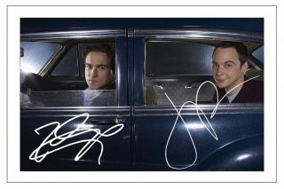 Jim Parsons & Johnny Galecki The Big Bang Theory Autograph Signed 6x4 Photo