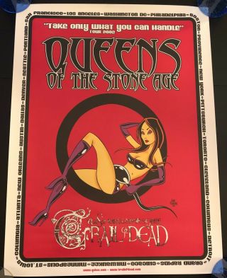 Queens Of The Stone Age 2002 Tour Promo Poster Trail Of Dead 18x24 Ex