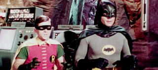 Glossy Photo Picture 8x10 Batman And Robin Batcave