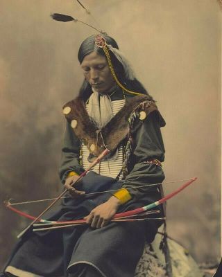 Sioux Council Chief Bone Necklace Around 1899 8x10 Photo Print 3805 - Nat
