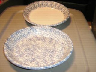Roseville Spongware Pottery Gerald Henn Workshops Pie Plates