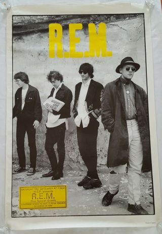 R.  E.  M.  Poster Huge 39x60 " Band Subway Giant Music Rem Concert England From 90s