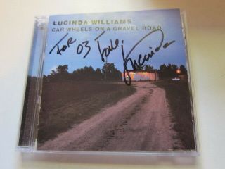 Lucinda Williams Car Wheels On A Broken Road Cd Autographed