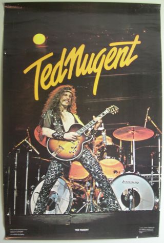 Ted Nugent One Stop Retail Poster 1978 Ron Pownell Double Live Gonzo Motor City