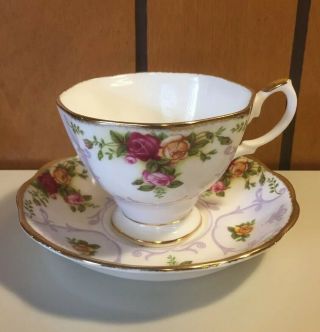 Royal Albert Old Country Roses Cameo Violet Cup Saucer Set