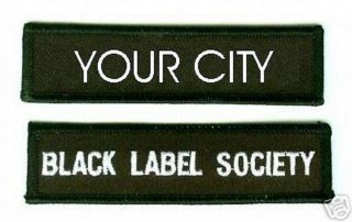 Black Label Society Fan Club Custom - Order Your - City Member Fan Club Patch Set
