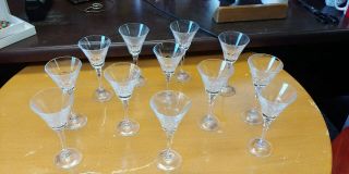 Towle Lead Crystal Cordial Glasses Pattern: Reflections Set Of 12