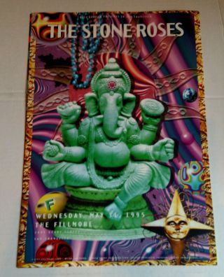 The Stone Roses 1995 The Fillmore San Francisco Rock Concert Poster