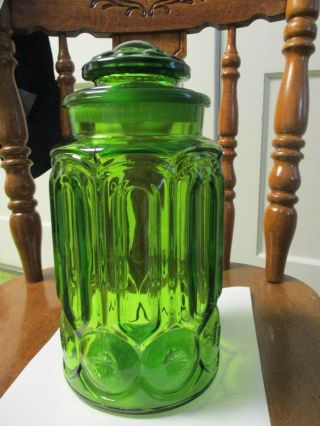 LE Smith Green Moon and Stars Large Canister With Lid 3