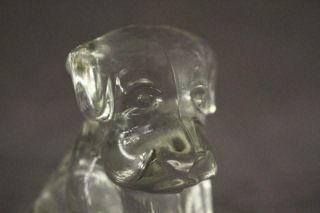 Vintage Jeannette Glass Clear Powder Box Jar & Lid Scottie Dog Bonus Figurine 4
