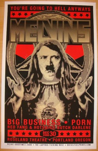 2006 The Melvins - Portland Silkscreen Concert Poster By Richie Goodtimes