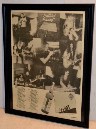 Lynyrd Skynyrd 1975 Tour Nuthin Fancy Concert Poster / Ad With Tour Dates