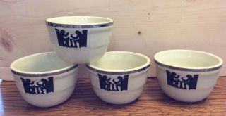 Vintage Hall China Tavern Silhouette Custard Flared Cups Bowls
